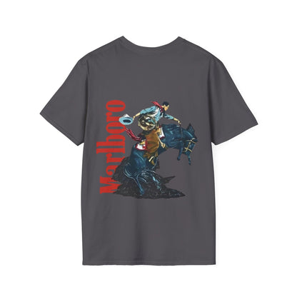 Marlboro Western Rodeo T-Shirt — Cowboy Bucking Horse Graphic