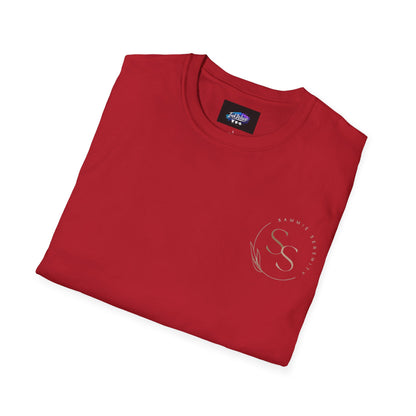 QR Code Gift Tee — "Scan here for 10 to spend on whatnot at sammieserenity"