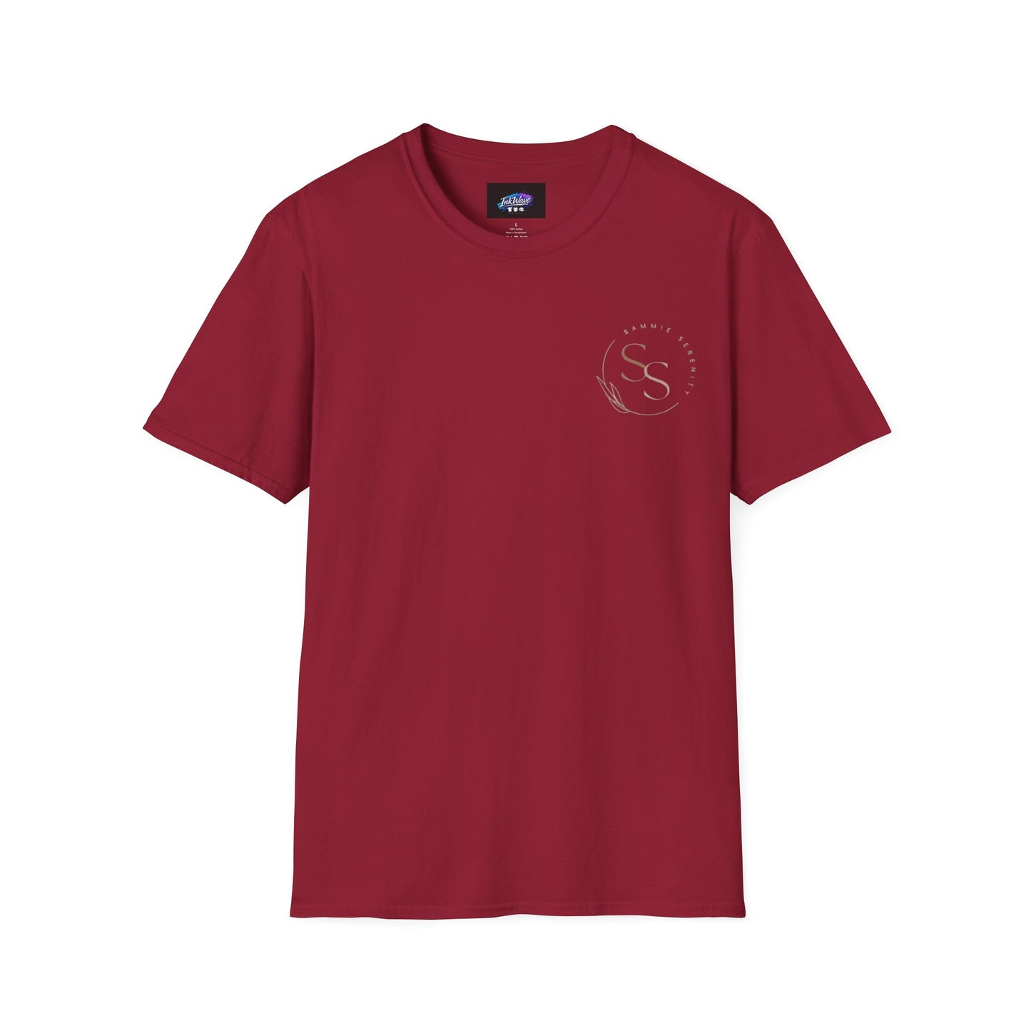 QR Code Gift Tee — "Scan here for 10 to spend on whatnot at sammieserenity"