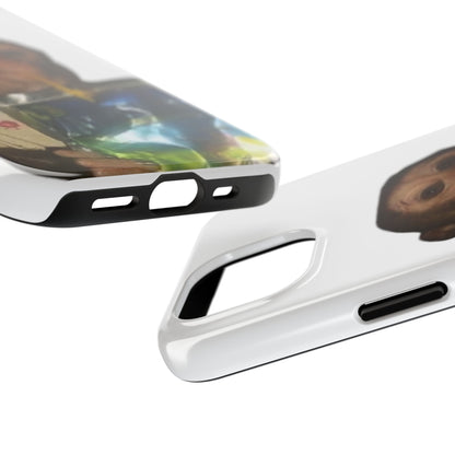 Monkey Sipping Juice Phone Case — Funny Cute Meme Protective Case