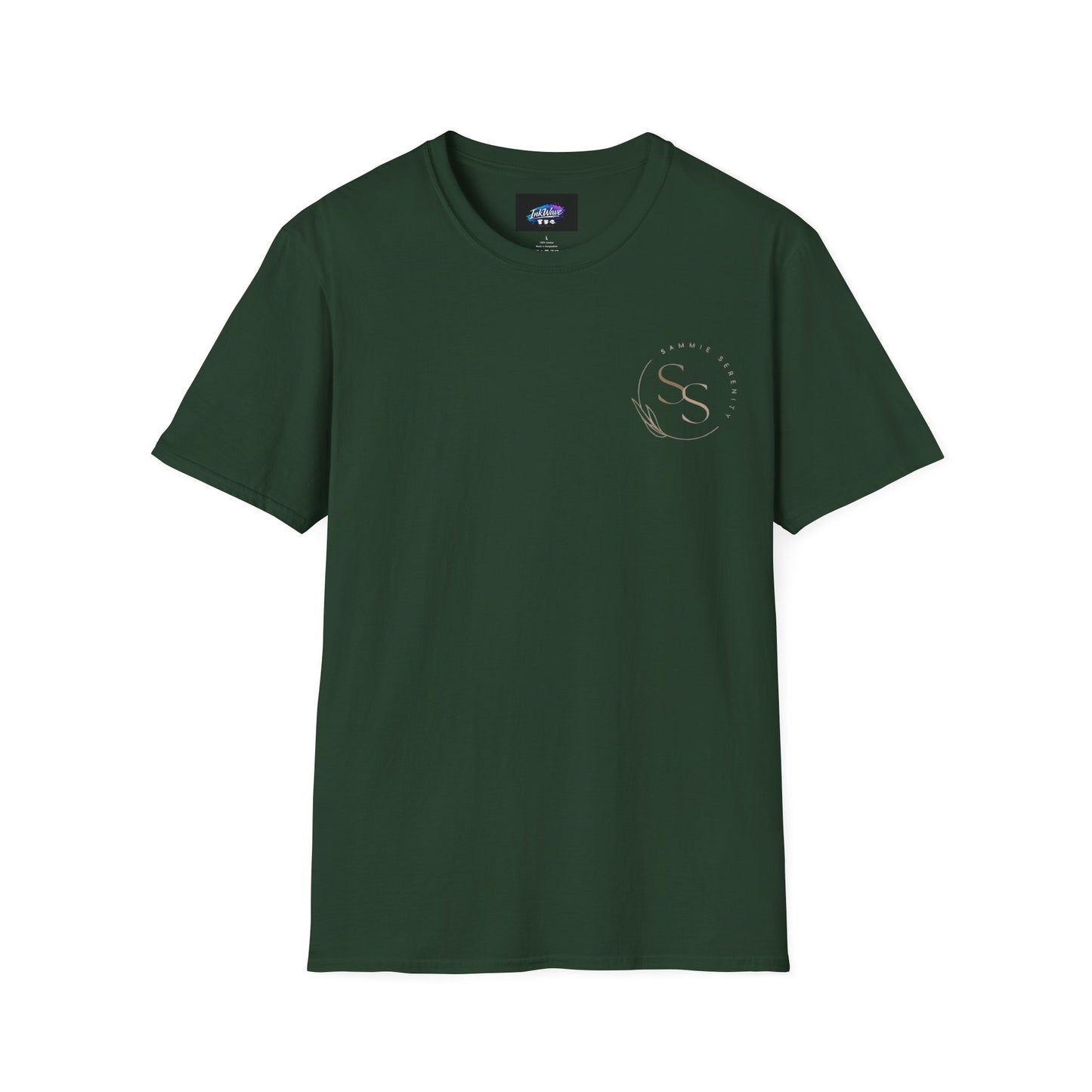 QR Code Gift Tee — "Scan here for 10 to spend on whatnot at sammieserenity"