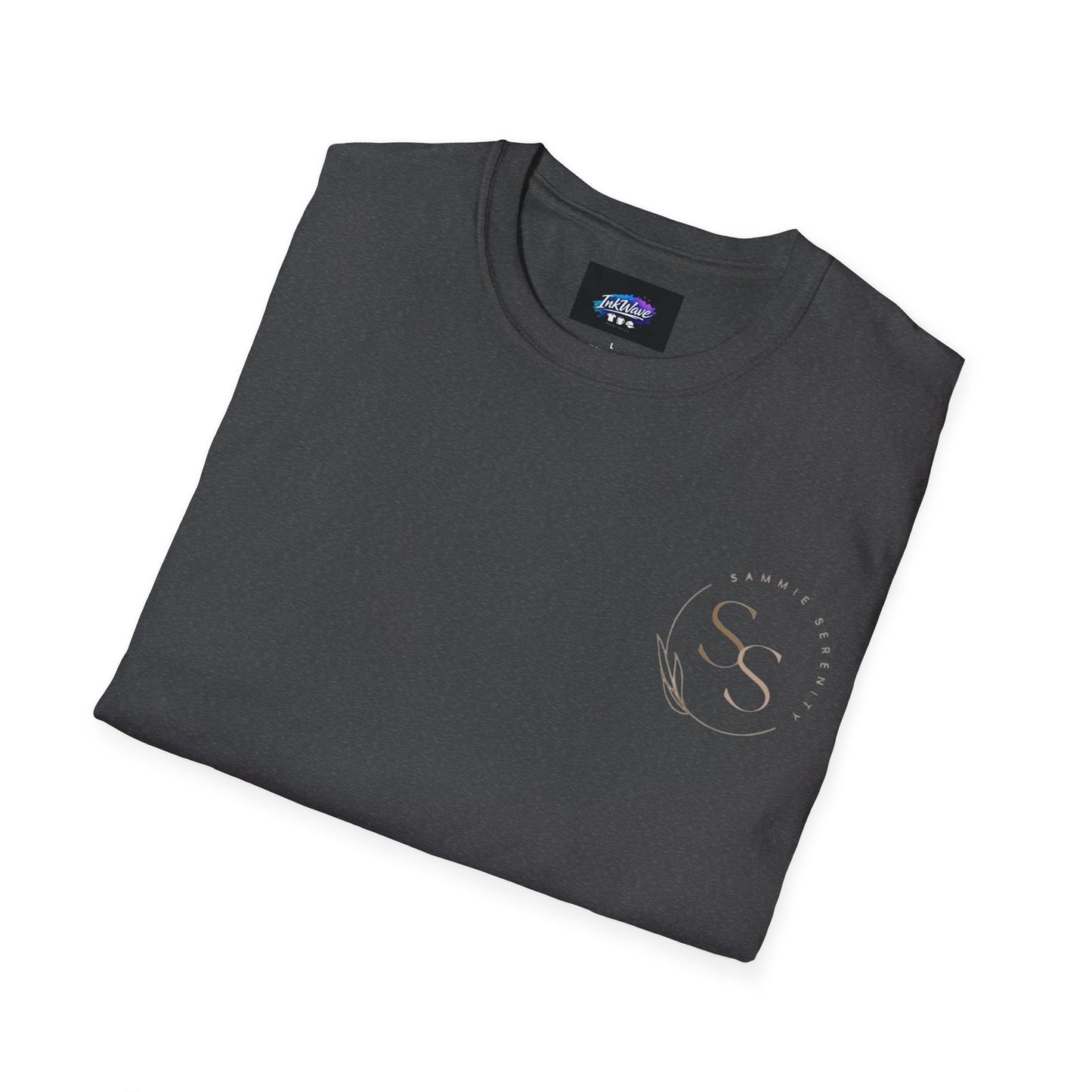 QR Code Gift Tee — "Scan here for 10 to spend on whatnot at sammieserenity"