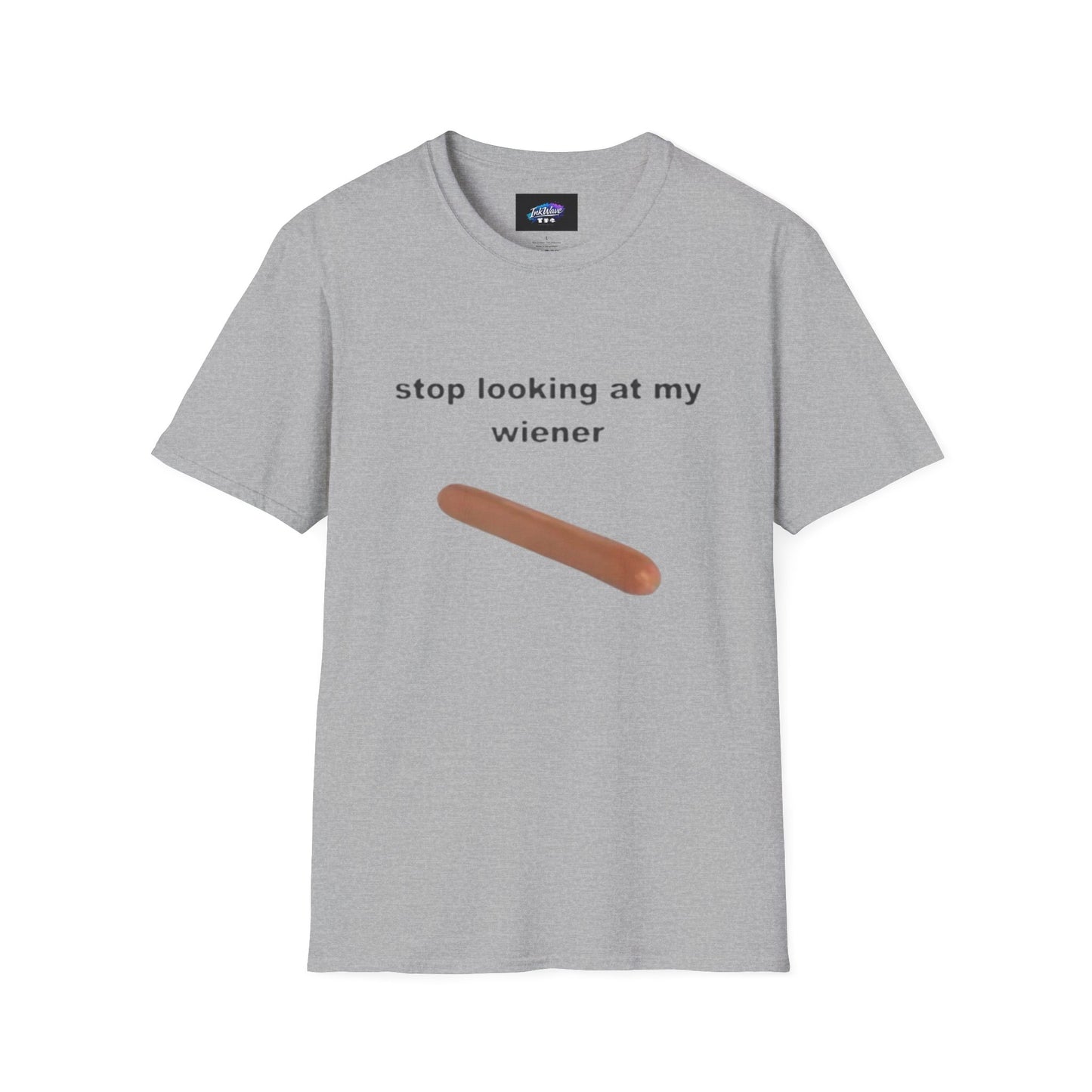 Funny 'Stop Looking at My Wiener' T-Shirt — Hot Dog Graphic Tee