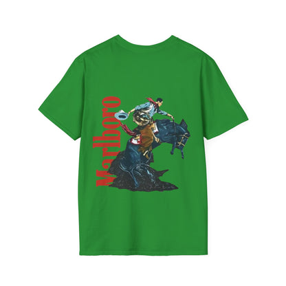Marlboro Western Rodeo T-Shirt — Cowboy Bucking Horse Graphic