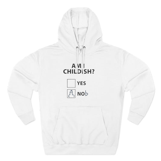 Childish? Funny Graphic Hoodie — Quirky Hand-Drawn funny Design