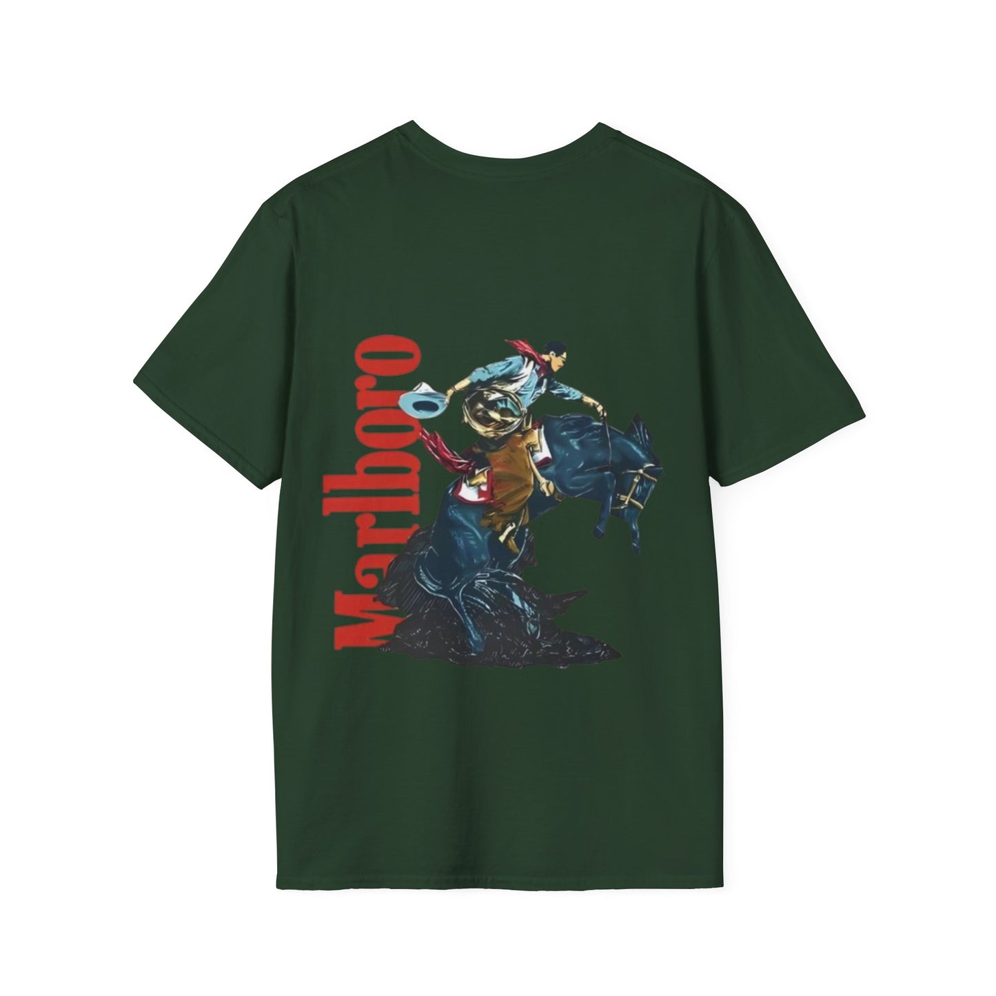 Marlboro Western Rodeo T-Shirt — Cowboy Bucking Horse Graphic