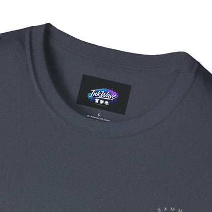 QR Code Gift Tee — "Scan here for 10 to spend on whatnot at sammieserenity"