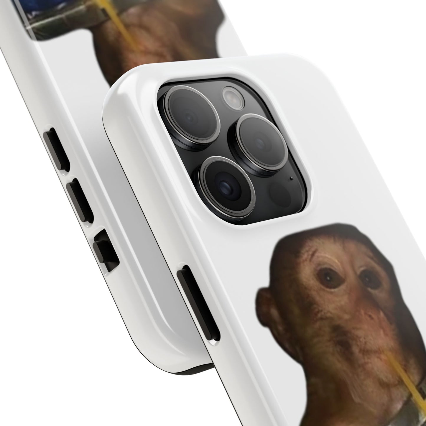 Monkey Sipping Juice Phone Case — Funny Cute Meme Protective Case