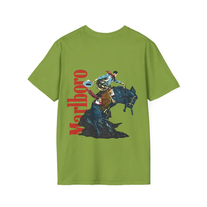 Marlboro Western Rodeo T-Shirt — Cowboy Bucking Horse Graphic