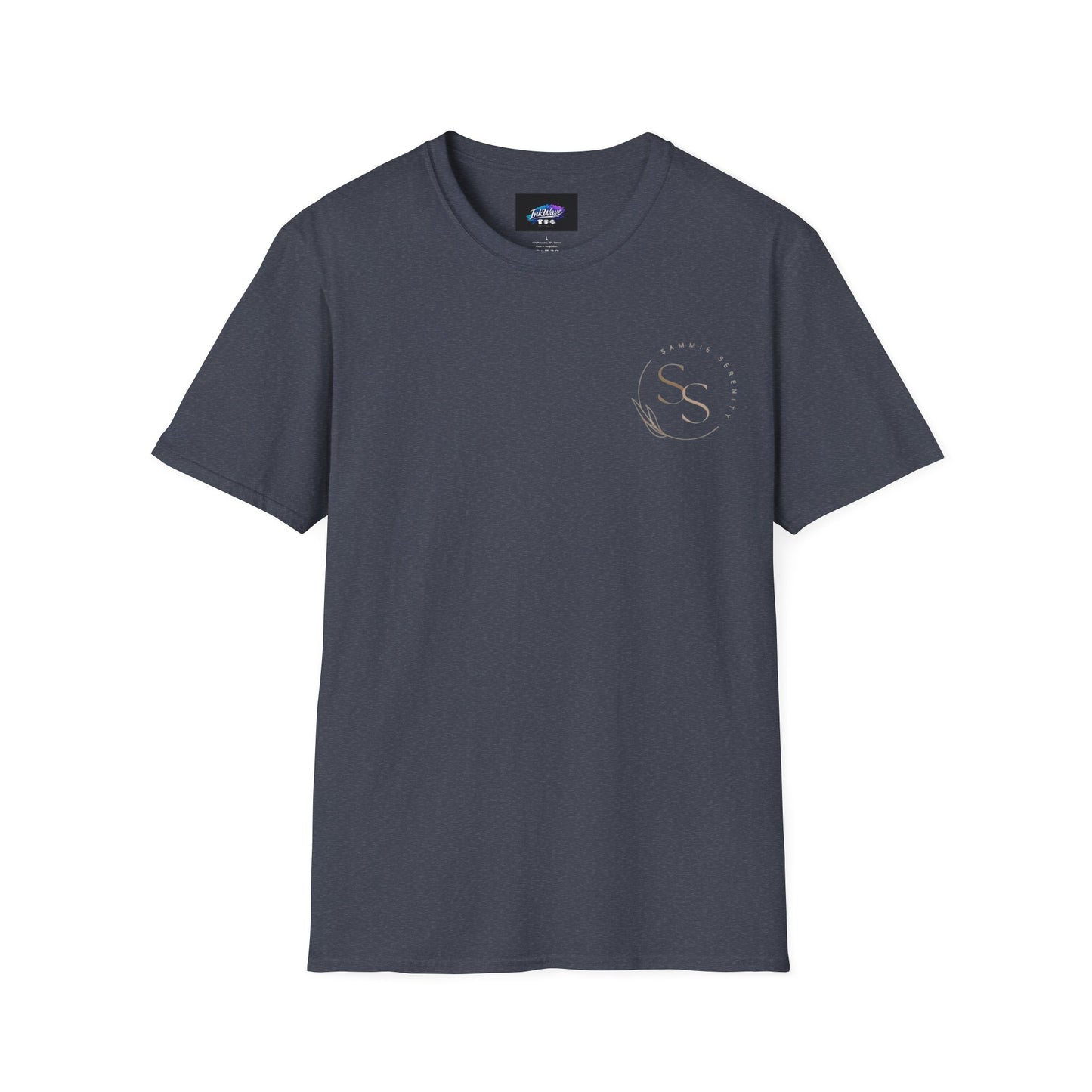 QR Code Gift Tee — "Scan here for 10 to spend on whatnot at sammieserenity"