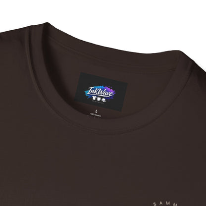 QR Code Gift Tee — "Scan here for 10 to spend on whatnot at sammieserenity"