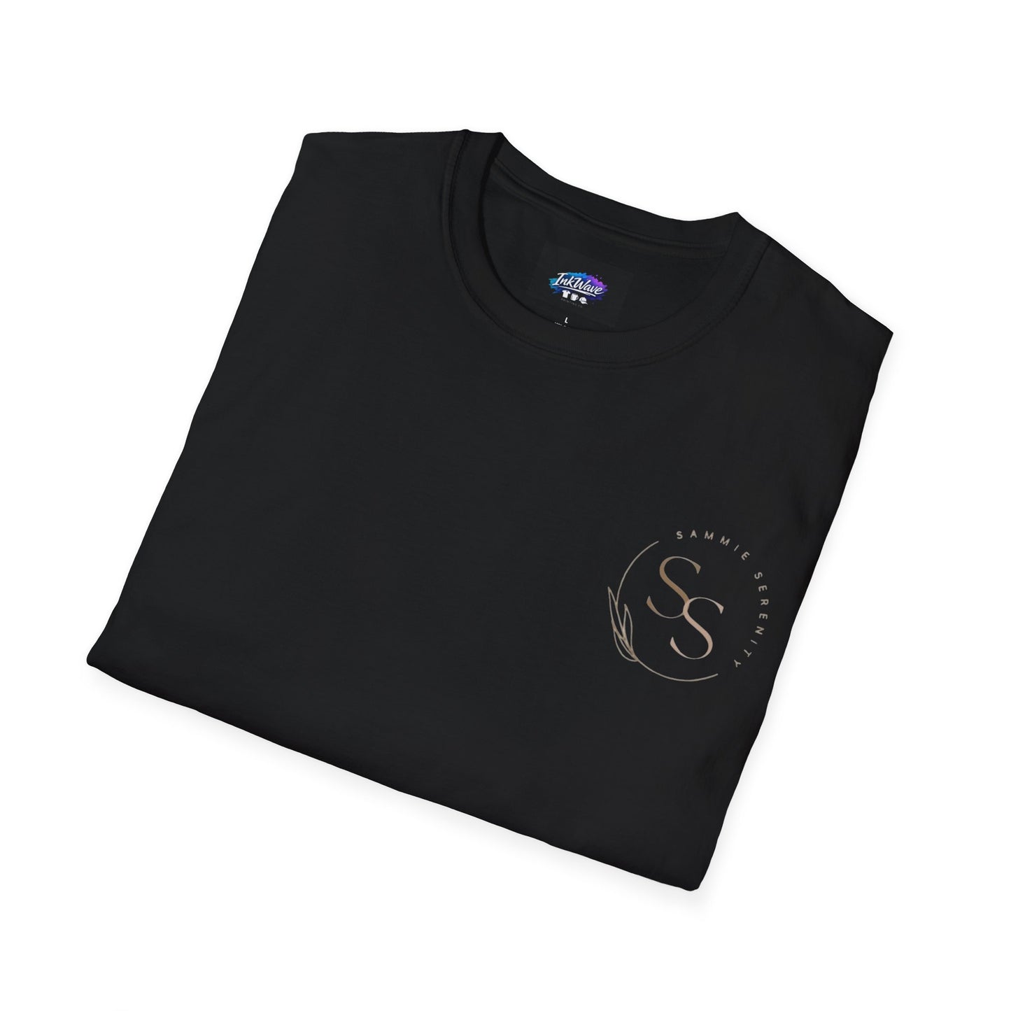 QR Code Gift Tee — "Scan here for 10 to spend on whatnot at sammieserenity"