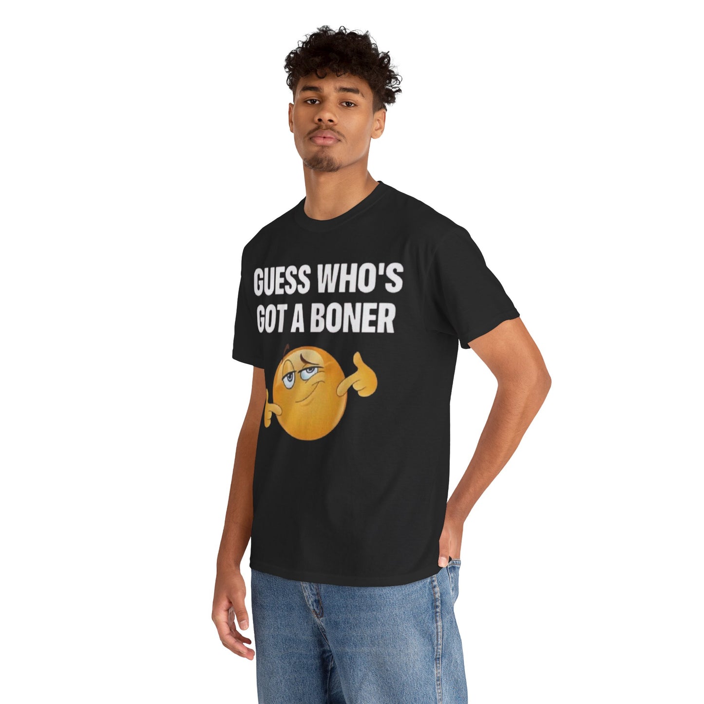 Graphic Tee - "Guess Who's Got a Boner" Emoji Humor T-Shirt