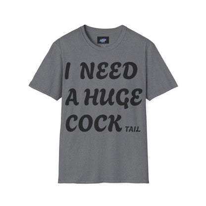 Graphic T-Shirt "I Need a Huge Cocktail" — Funny Bar & Party Tee