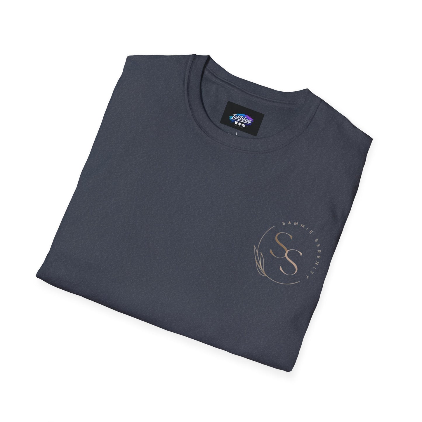 QR Code Gift Tee — "Scan here for 10 to spend on whatnot at sammieserenity"