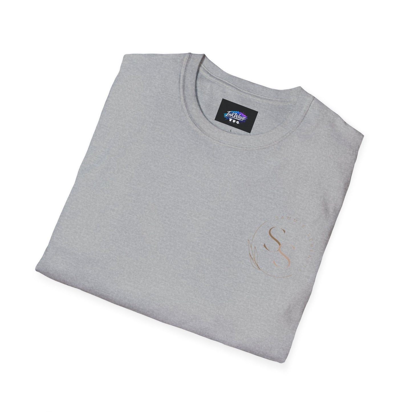 QR Code Gift Tee — "Scan here for 10 to spend on whatnot at sammieserenity"