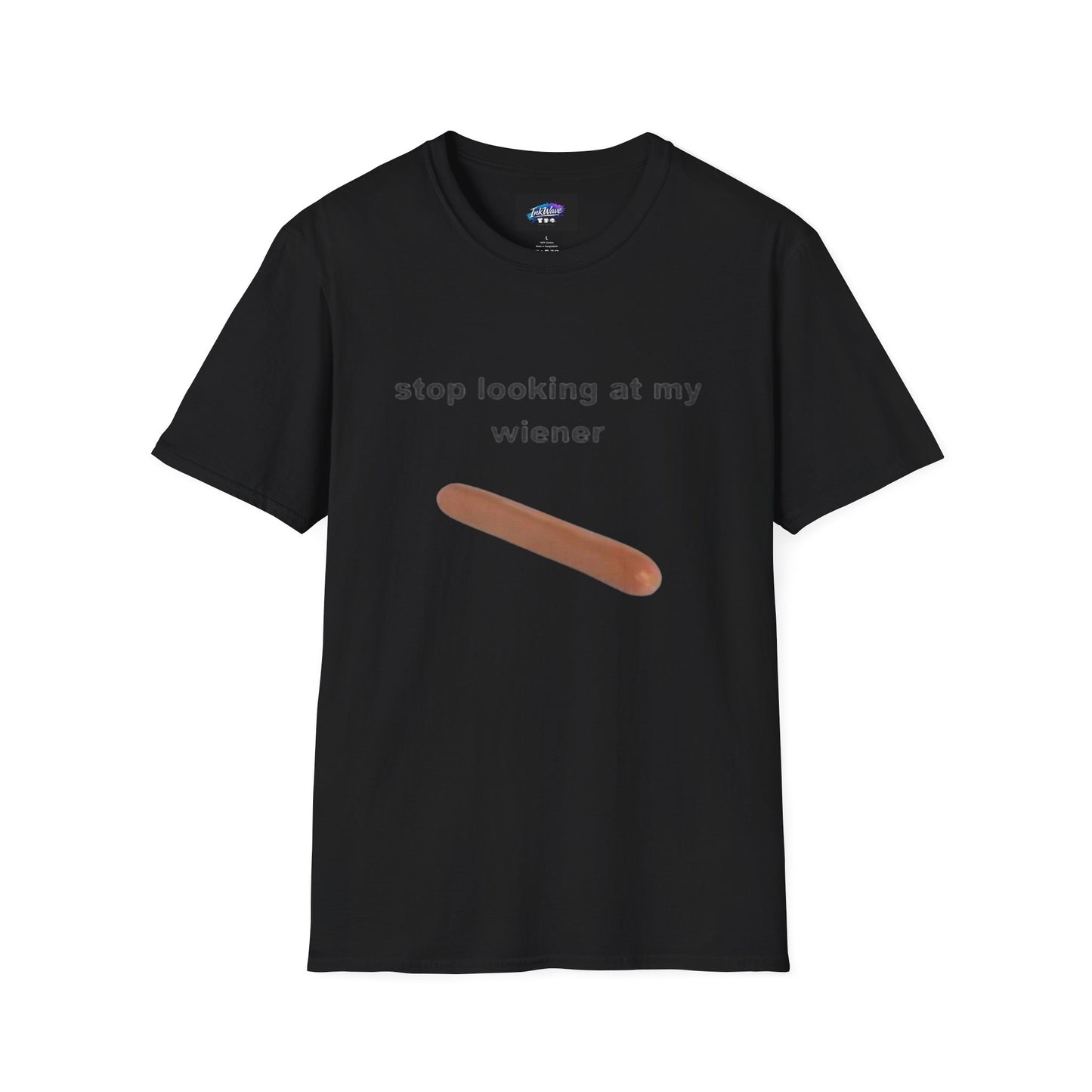 Funny 'Stop Looking at My Wiener' T-Shirt — Hot Dog Graphic Tee