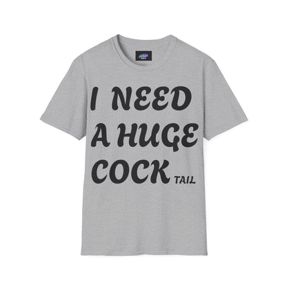Graphic T-Shirt "I Need a Huge Cocktail" — Funny Bar & Party Tee