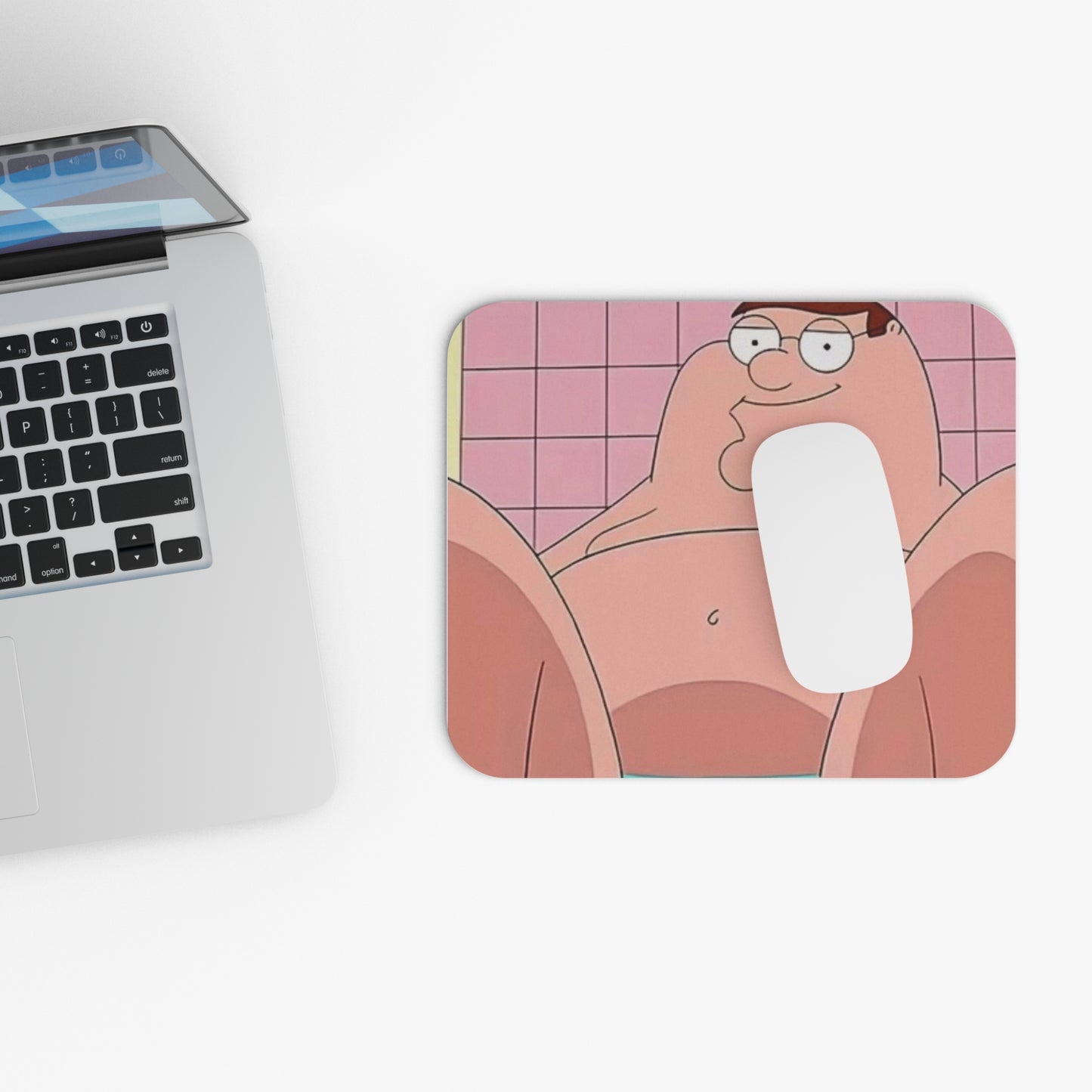 Peter Griffin Bath Meme Mouse Pad — Funny Family Guy Rectangle Desk Pad