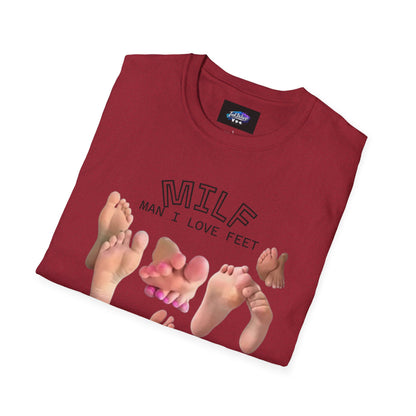 MILF Feet Graphic T-Shirt — Man I Love Feet Novelty Tee