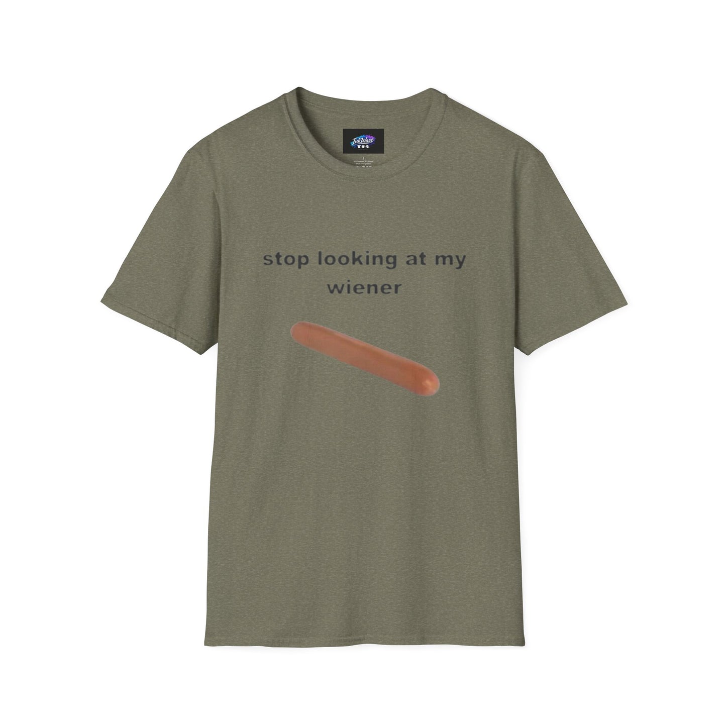 Funny 'Stop Looking at My Wiener' T-Shirt — Hot Dog Graphic Tee