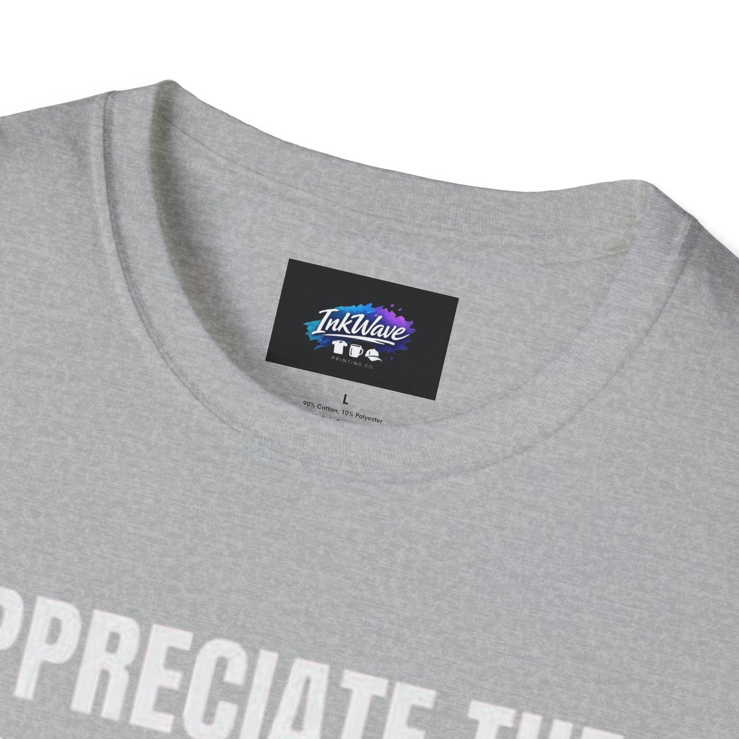 Appreciate the Little Things T‑Shirt — Casual Inspirational Tee with Down Arrow