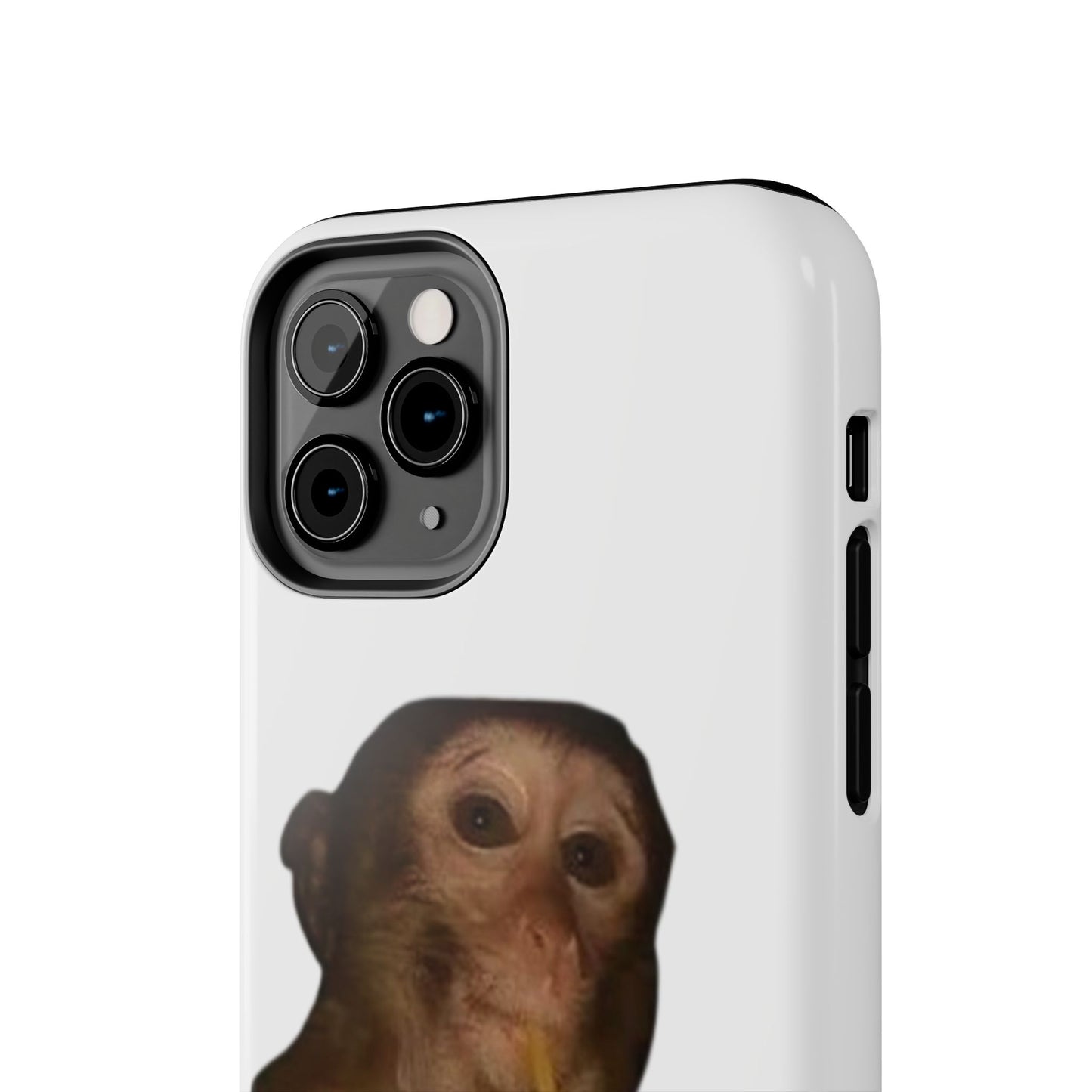 Monkey Sipping Juice Phone Case — Funny Cute Meme Protective Case