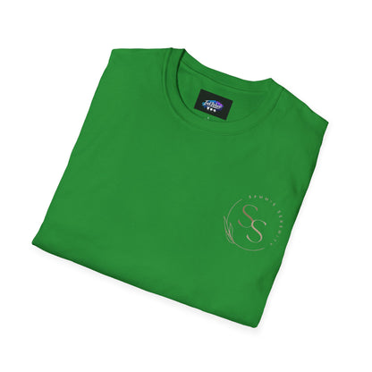 QR Code Gift Tee — "Scan here for 10 to spend on whatnot at sammieserenity"