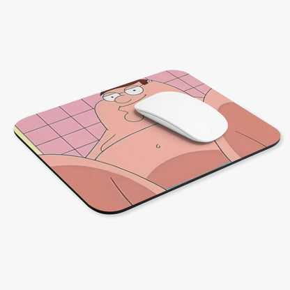 Peter Griffin Bath Meme Mouse Pad — Funny Family Guy Rectangle Desk Pad