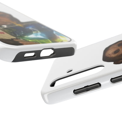 Monkey Sipping Juice Phone Case — Funny Cute Meme Protective Case