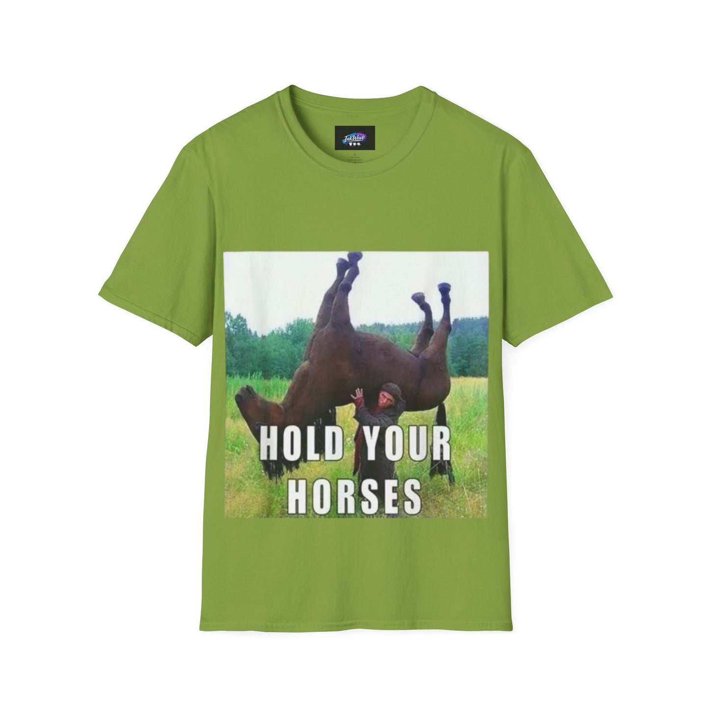 Hold Your Horses T-Shirt – Funny Rolling Horse Graphic Tee