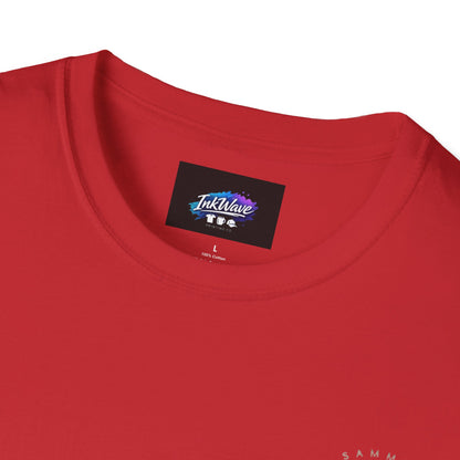 QR Code Gift Tee — "Scan here for 10 to spend on whatnot at sammieserenity"