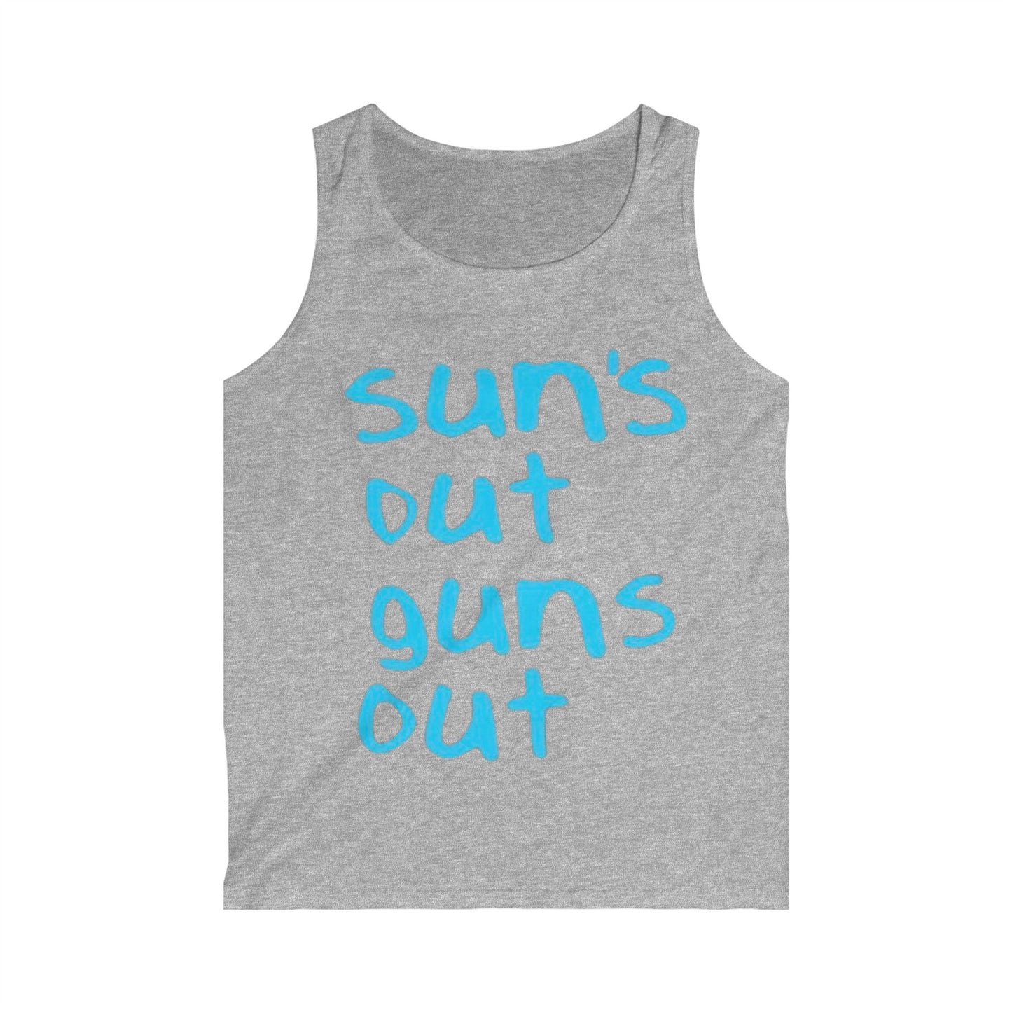 Sun's Out Guns Out Tank Top — Funny Muscular Goose Summer Shirt