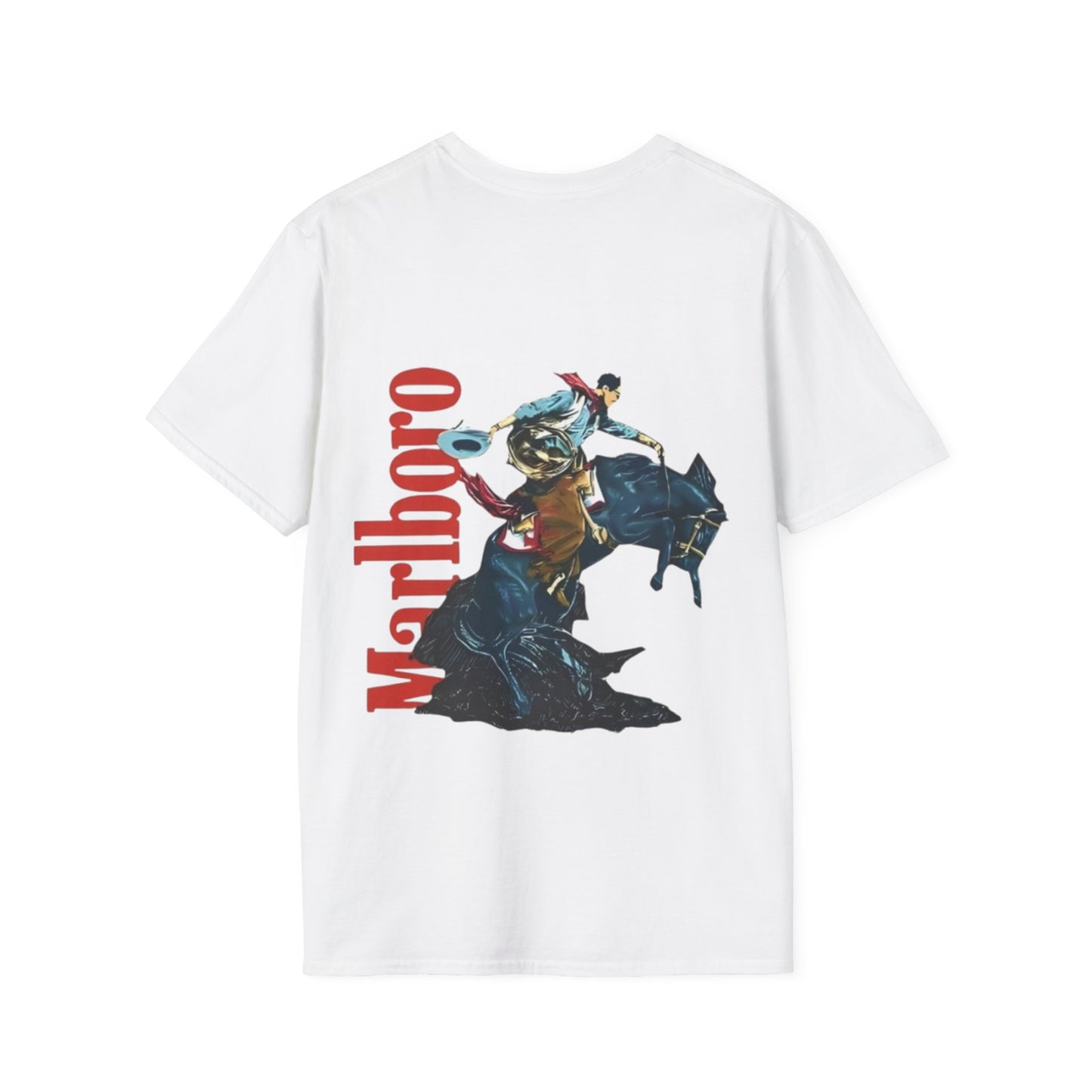 Marlboro Western Rodeo T-Shirt — Cowboy Bucking Horse Graphic