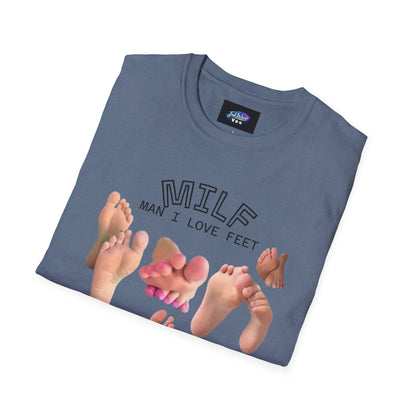 MILF Feet Graphic T-Shirt — Man I Love Feet Novelty Tee