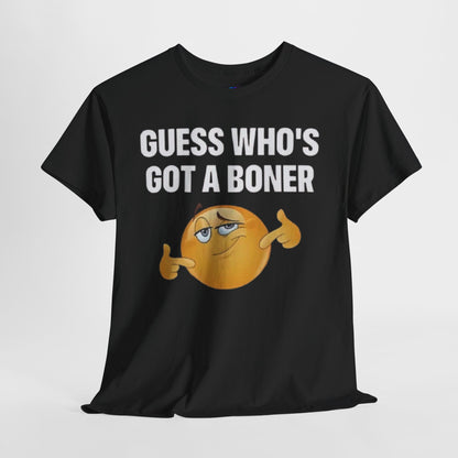 Graphic Tee - "Guess Who's Got a Boner" Emoji Humor T-Shirt