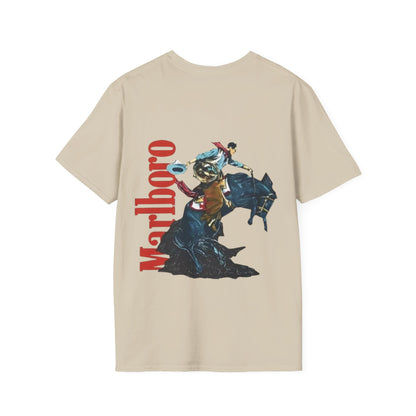 Marlboro Western Rodeo T-Shirt — Cowboy Bucking Horse Graphic