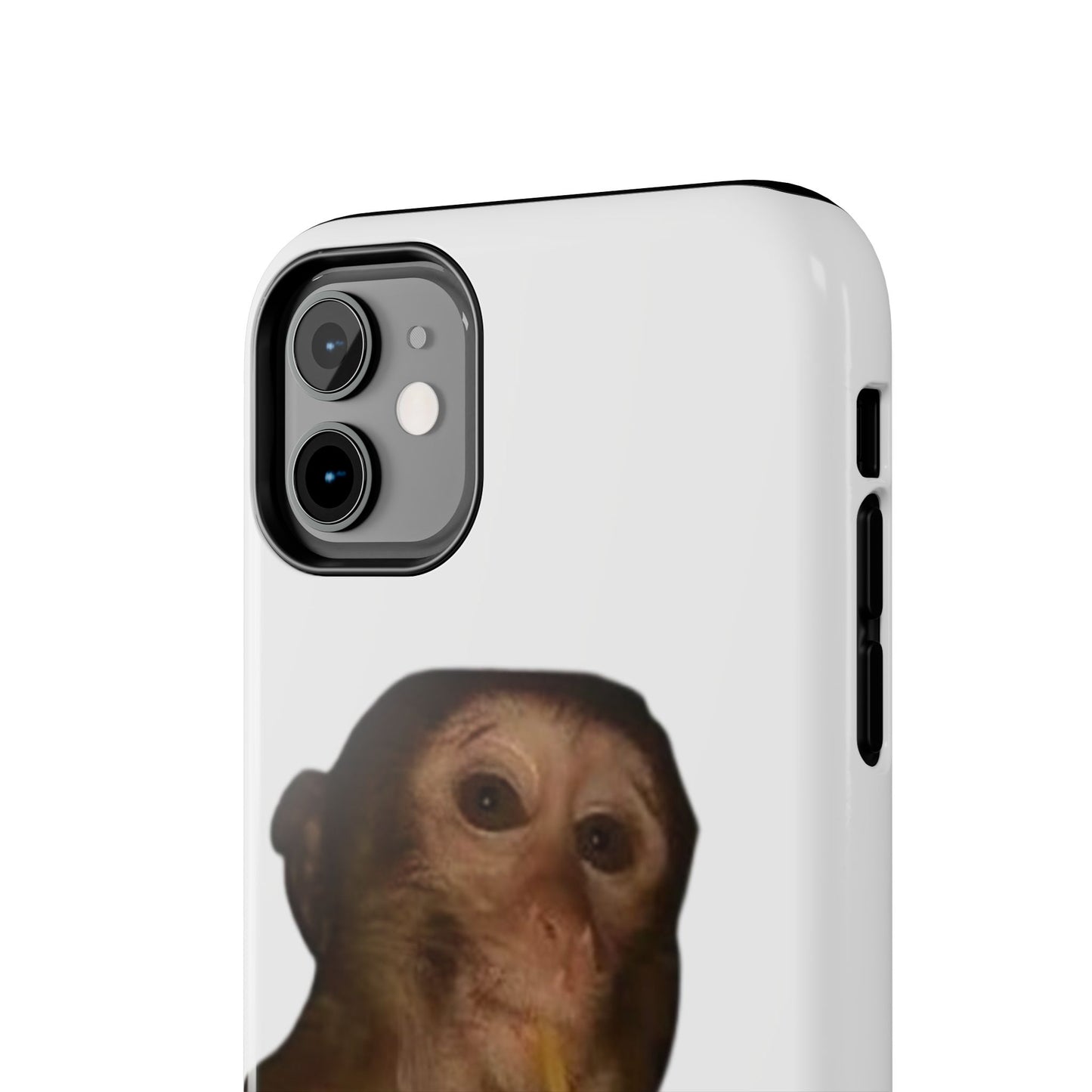 Monkey Sipping Juice Phone Case — Funny Cute Meme Protective Case