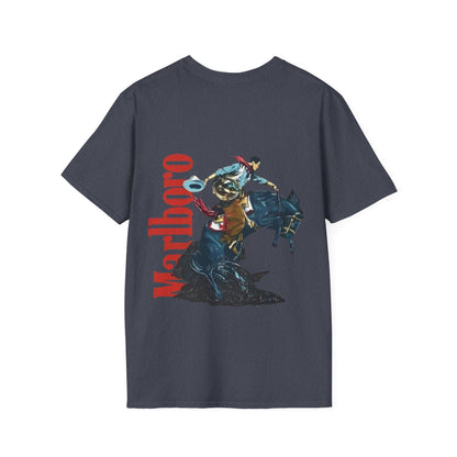 Marlboro Western Rodeo T-Shirt — Cowboy Bucking Horse Graphic