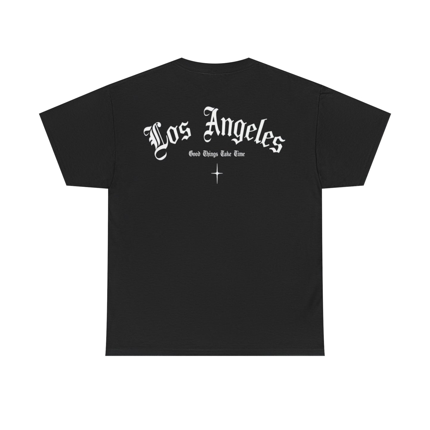 Los Angeles Gothic Tee — LA Script Chest & Back Graphic T-Shirt