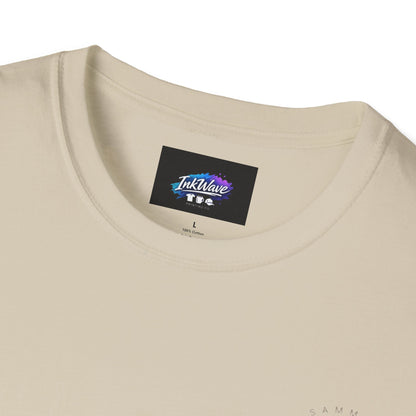 QR Code Gift Tee — "Scan here for 10 to spend on whatnot at sammieserenity"