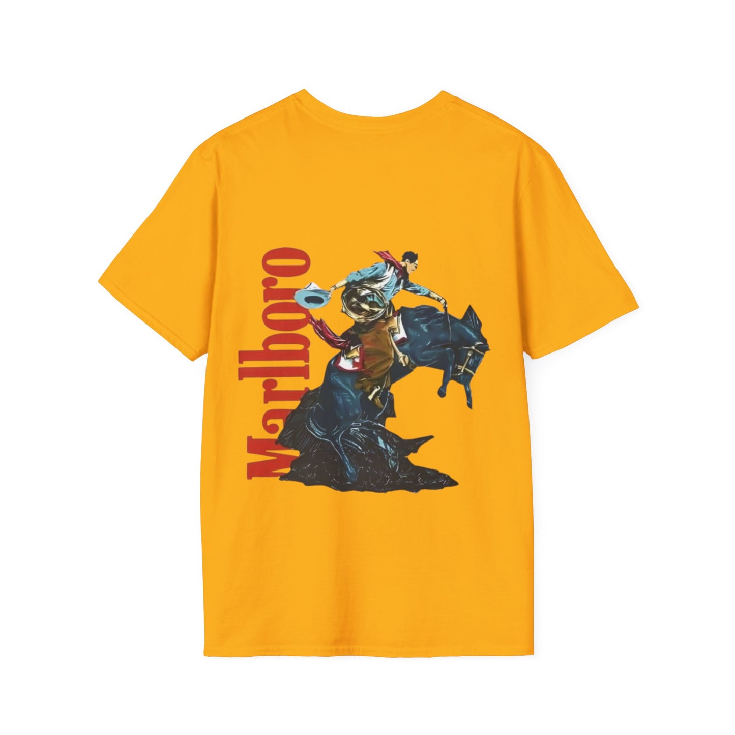 Marlboro Western Rodeo T-Shirt — Cowboy Bucking Horse Graphic