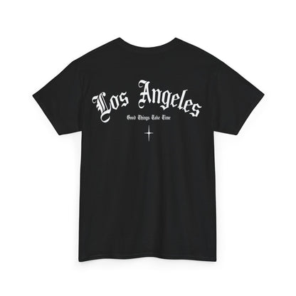 Los Angeles Gothic Tee — LA Script Chest & Back Graphic T-Shirt