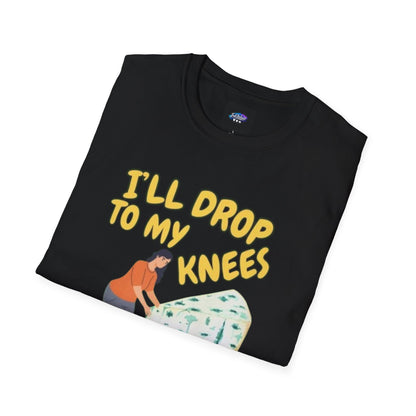 Knob Cheese Graphic T-Shirt — "I'll Drop to My Knees for a Taste of Knob Cheese"